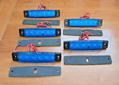 5 luces de cortesía LED azules impermeables grandes súper brillantes BBT 12 voltios  Foto 1 de 4
