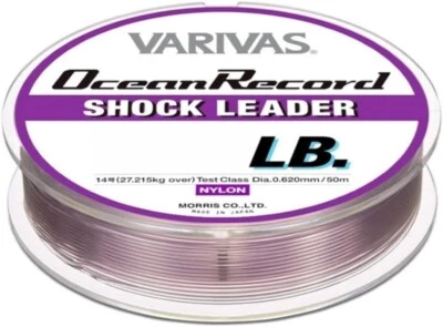 VARIVAS Ocean Record Shock Leader Nylon Line 50m #8 35lb-#70 250lb púrpura brumoso Foto 1 de 4