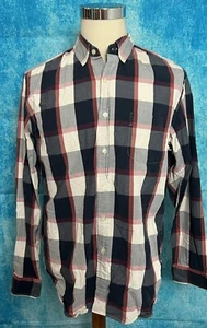 J Crew Sunwashed Oxford Tailored Button Down Shirt Plaid Size L - Picture 1 of 5