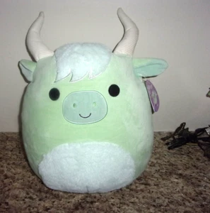 Squishmallows 2023 18" Iver Green Highland Cow New With Tags - Picture 1 of 3
