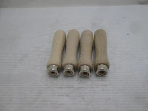 (4) Lutz No. 4 Drive/Press On Wood Wooden File Handles For 8" & 10" Files - Picture 1 of 4