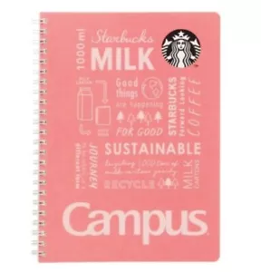 STARBUCKS JAPAN PINK CAMPUS RING NOTEBOOK, 100 PAGES, NEW IN BAG - Picture 1 of 2