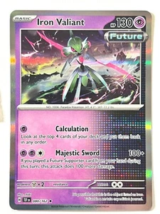 Iron Valiant 080/162 Holo Rare Temporal Forces Pokemon - Pack Fresh Near Mint NM - Picture 1 of 4