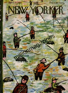 1955 New Yorker April 23 - Flyfishing in the Adirondacks - Birnbaum - Picture 1 of 1