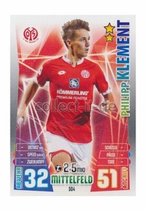 Match Attax Extra 15/16 MX-504 - Philipp Klement - New Transfers