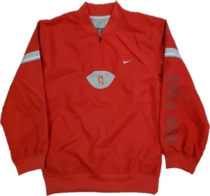 Youth Ohio State Buckeyes Red Nike Quarter Zip Wind Jacket - Picture 1 of 7