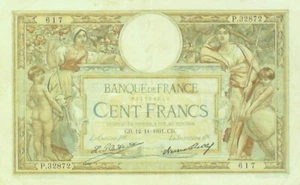 Billet Banque de France 100 fr Luc Olivier Merson Gd Cartouche CD.12=11=1931 TTB - Picture 1 of 2