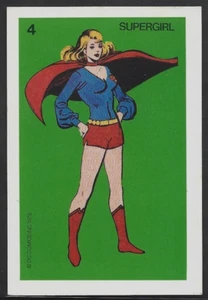 1978 British Whitman Superman Series SUPERGIRL Card DC Super Heroes vg/ex - Picture 1 of 2