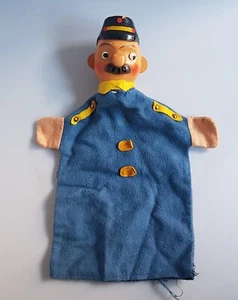 Alte Handpuppe mit Holzkopf für Puppentheater Kasperltheater #026 - Polizist - Bild 1 von 7