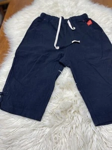 Kids Black Capri Shorts With Waist Drawstring 2 Front Pockets Kids SIZE 2XL - Picture 1 of 10