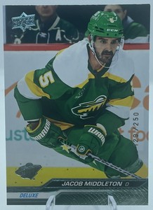 Jacob Middleton 2023-24 Upper Deck Series 1 Hockey #90 Deluxe /250