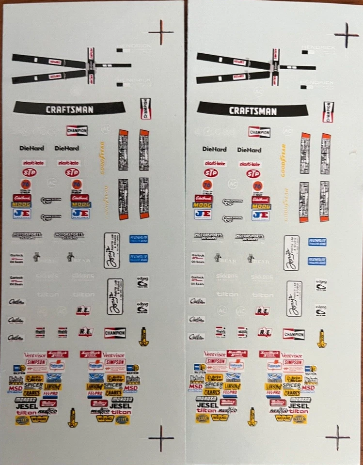 2 HOJAS TOBOGÁN ACUÁTICO CALCOMANÍAS GUARDABARROS SERIGRAFIADAS ESCALA 1/43 SERIE CAMIONES NASCAR Foto 1 de 1