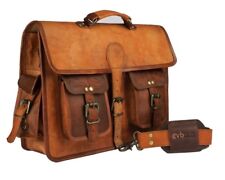 Distressed Leather Large Messenger Bag Computer Laptop Briefcase Men's Satchel
