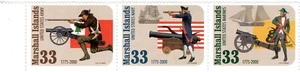 Marshall Islands Stamp Scott #747, 33c, US Military Anniversary, Strip of 3, MNH - Picture 1 of 1