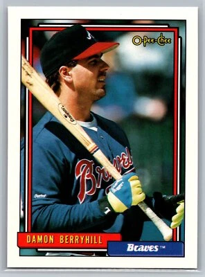 Damon Berryhill 1992 O-Pee-Chee Set Break BASEBALL #49 Atlanta Braves - Image 1 of 2