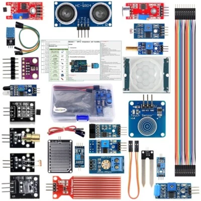 22-in-1 Sensor Module Kit for Arduino Raspberry Pi Beginner Learning Starter Set - Image 1 of 4