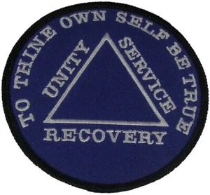 ALCOHOLICS ANONYMOUS AA TO THINE OWN SELF BE TRUE PATCH - Veteran Owned Business - Picture 1 of 1