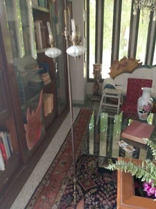 Piantana Abajur Ottone Ceramica Vintage H190x35 Ottone Ceramica - Imagen 1 de 11