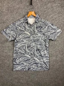Columbia Shirt Men's medium Fishing All Over Print Short Sleeve Casual - Picture 1 of 8