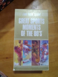 VTG VHS TESTED Sleeve Great Sports Moments of the 80s Football Baseball Hockey - Picture 1 of 1