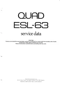 Service Manual-Anleitung für Quad ESL 63 - Picture 1 of 1