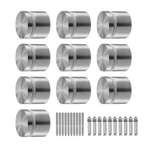 VEVOR Glass Clamp 10 PCS Square Railing Bracket for 0.31 "-0.62 " Glass Silver - Imagen 1 de 12