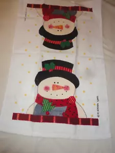 Asciugapiatti Vintage Natale Pupazzo di Neve Stampa Panno Terry - Foto 1 di 3