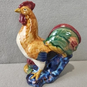 SPI Home Ceramic Rooster Chicken Figurine Glossy Glaze Vintage - Picture 1 of 9
