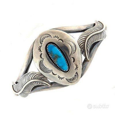 "Bracciale Argento" Turchese vintage(Navajo) - Immagine 1 di 4