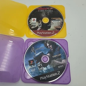Resident Evil 4 (PS2, 2005) & Code: Veronica X GH SOLO DISCO - TESTATO FUNZIONANTE - Foto 1 di 2