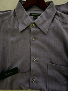 Ermenegildo Zegna Lavendel Fischgrät lang SLV 100% Baumwolle Freizeithemd Gr. XL - Bild 1 von 4
