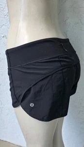 Lululemon Original Speed Up Low-Rise Lined Short 2.5" Black Size 8 - Picture 1 of 5