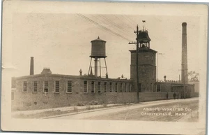 GRANITEVILLE MA ABBOT'S WORSTED COMPANY ANTIQUE REAL PHOTO POSTCARD RPPC - Picture 1 of 2