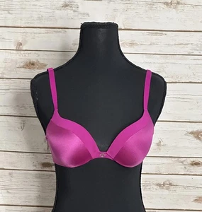 Victoria's Secret klassischer fuchsiafarbener Push-up/Tauben-BH Gr. 32A - Bild 1 von 8