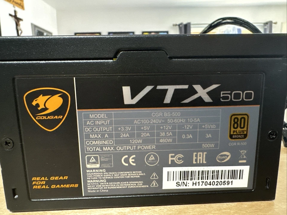 Fonte de alimentação usada VTX 500W 80 Plus bronze - Imagem 1 de 4