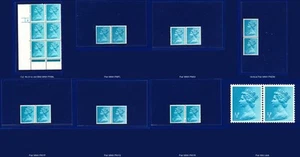 1971 SG X841 1/2p Türkis-Blau (2 Bänder) MNH - Mint Imaged Choice of 8 Items kbao - Bild 1 von 17