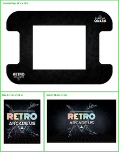 Retro Arcade cocktail game vinyl cover, 3 piece for RetroArcade.us cabinets Mame - Picture 1 of 1