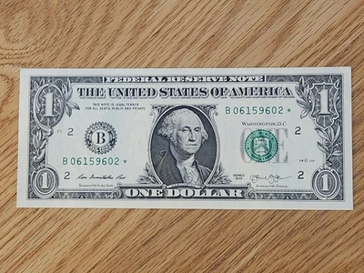 2013 B RARE DUPLICATE FORT WORTH $1 STAR NOTE UNC/GEM B06159602* 2 OF 3 Cons SER - Image 1 of 4