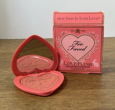 Too Faced Love Flush HOW DEEP IS YOUR LOVE? 16-Hour Blush 0.21 oz NIB New *READ* - Image 1 of 4