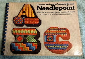 Carolyn Ambuter's Complete Book of Needlepoint Pattern Design Alphabet VTG 70's - Imagen 1 de 4
