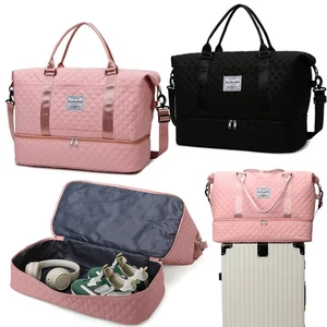Women Ladies Gym Bag Waterproof Large Weekend Travel Holdall Duffle Bags Luggage - Picture 1 of 27