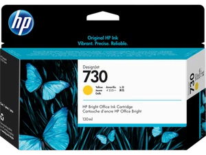 HP 730 130ml DesignJet Tintenpatrone Gelb, P2V64A - Bild 1 von 4