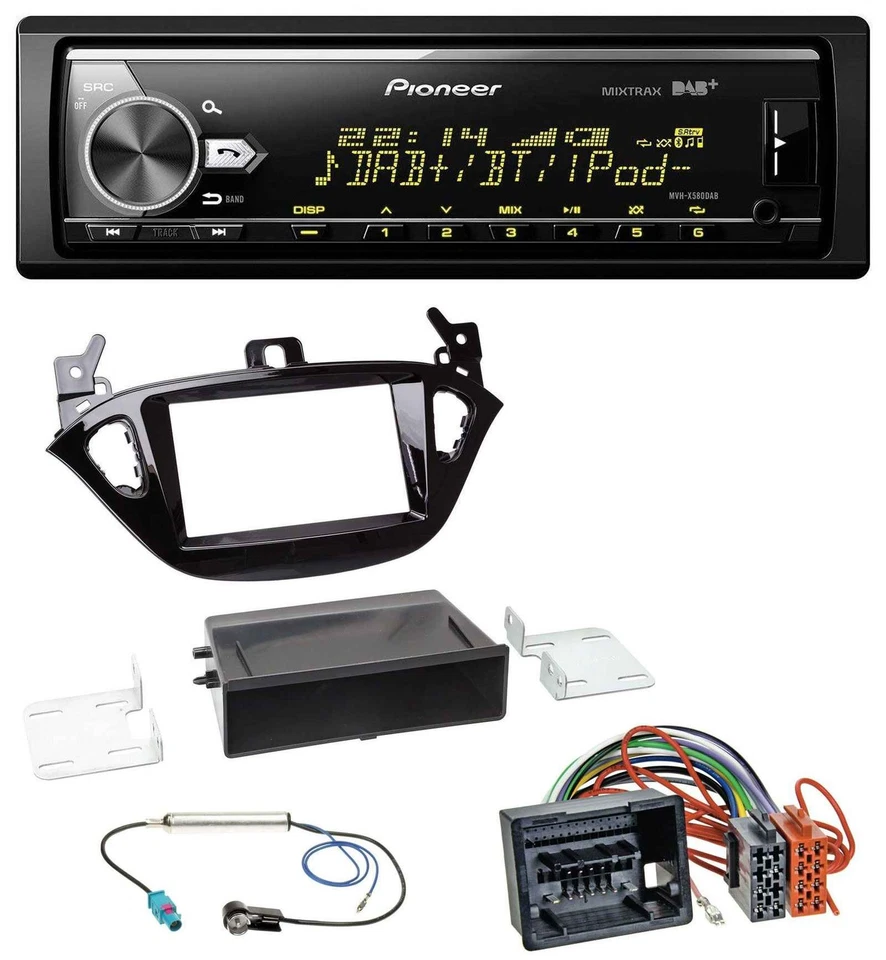 Pioneer Bluetooth USB DAB MP3 Autoradio für Opel Adam ab 13 Corsa E ab 15 Ablage - Bild 1 von 4