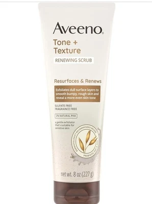 AveenoTone + Texture RENEWING SCRUB Resurfaces & Renews Exfoliates dull surface - Image 1 of 2