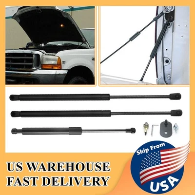 Para Ford F-250 F-350 1999-2014 capó delantero y soporte de elevación trasero puntales de gas Foto 1 de 4