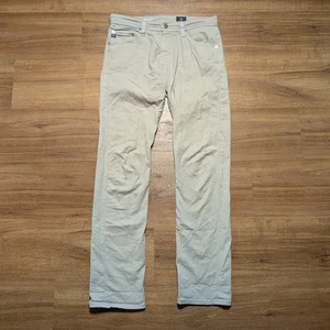 AG Adriano Goldschmied The Matchbox Slim Straight Pants Mens 28x32(30x30) Beige - Foto 1 di 13