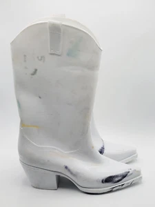 Jeffrey Campbell Women's Size 9 White Patterned Rain Boots Shoes - Picture 1 of 9