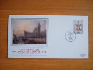 GB FDC BRADBURY PPS SILK 25 1986 PARLIAMENTARY CONFERENCE FDI LONDON SPECIAL PM - Picture 1 of 1