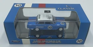 1:43 FORD CORTINA GT #10 2010 CLUB CAR CLASSIC CARLECTABLES 500 SALOON LOTUS - Foto 1 di 8