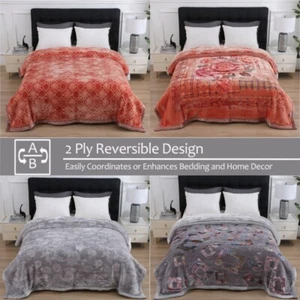 Luxury Thick Heavy Winter Bed Blankets Warm Soft Mink King Fleece Blanket 10.5lb - Picture 1 of 102